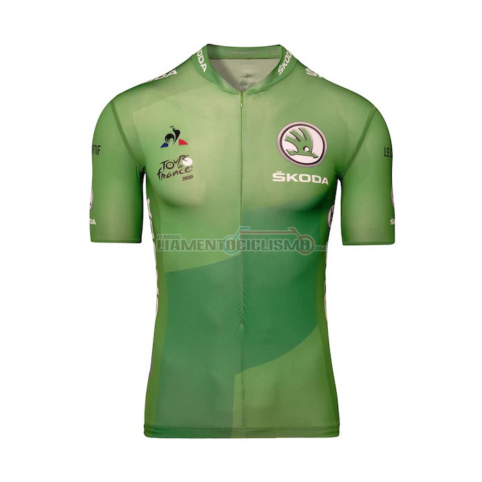 Abbigliamento Ciclismo Tour de France Manica Corta 2020 Verde(2)